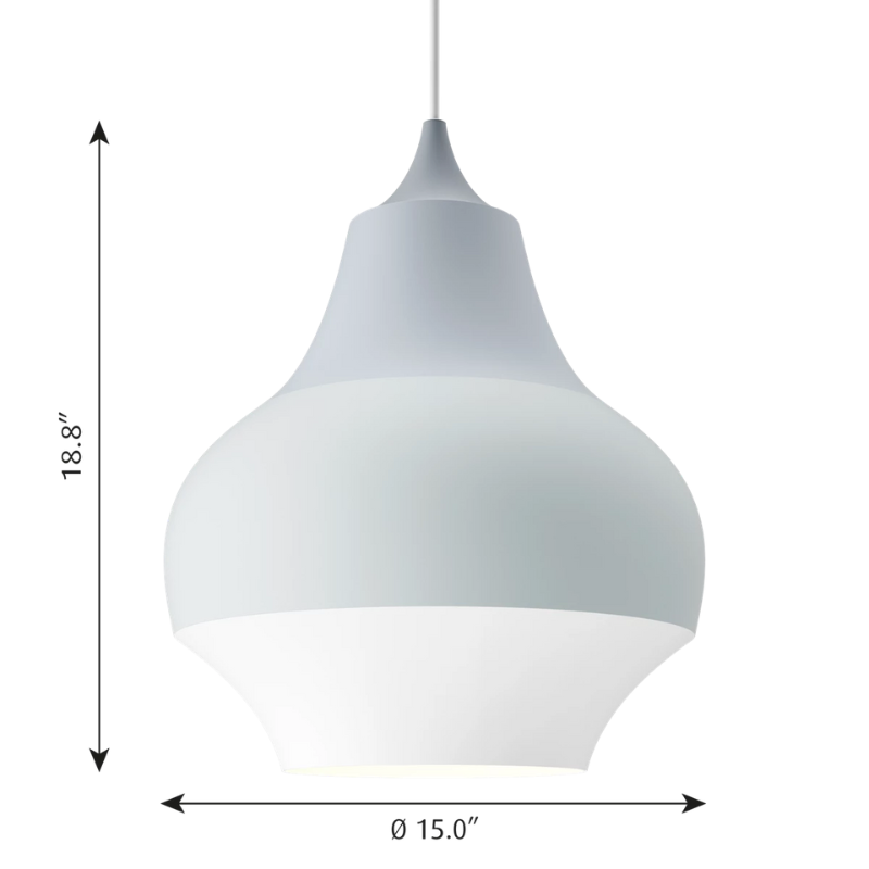 The large 15 inch Cirque from Louis Poulsen dimensions. all-groups