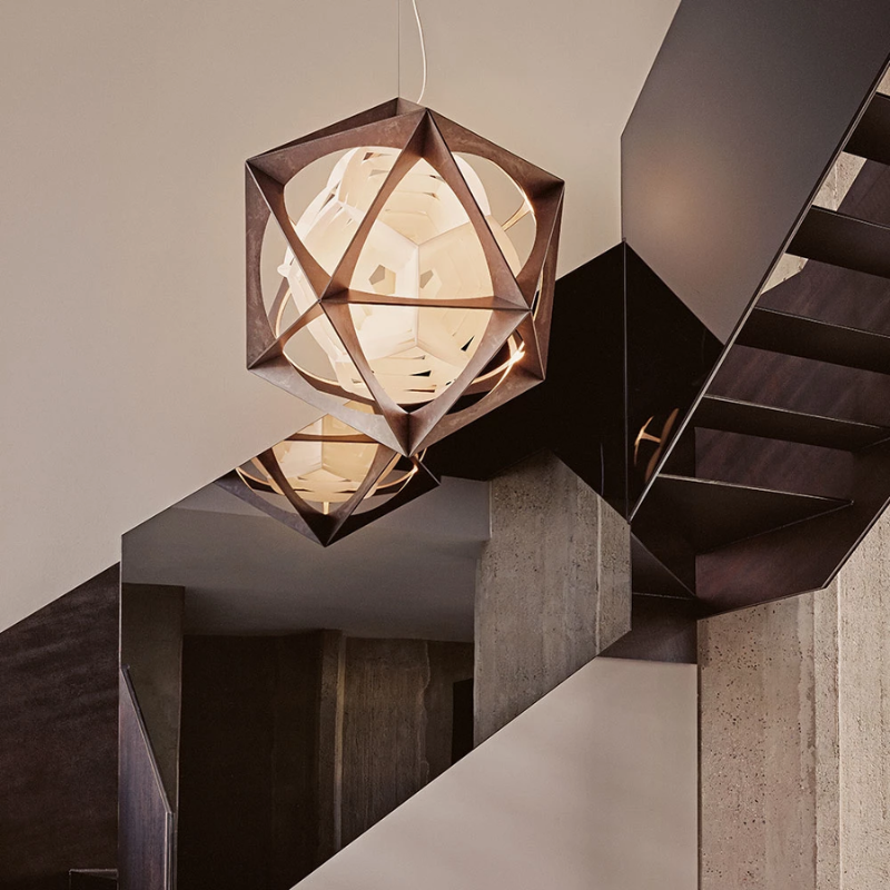 The OE Quasi Light from Louis Poulsen in a living room.