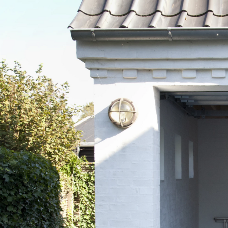 The Skot Wall from Louis Poulsen outside a home.