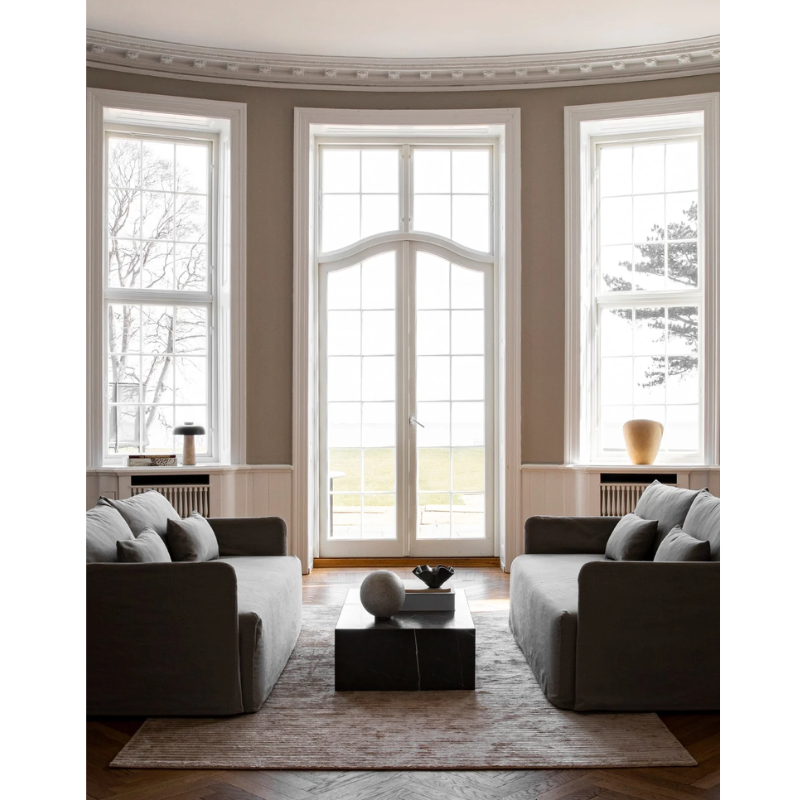 Audo marble coffee table in living room