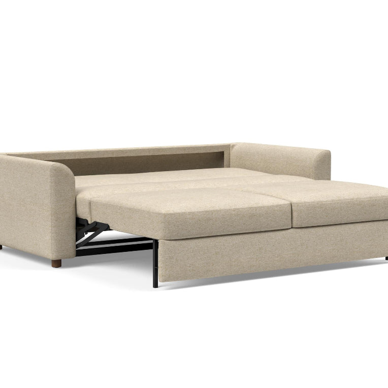 Innovation Living Neah King Size Sofa Bed with Curved Arms in Halifax Antique bed pulled out