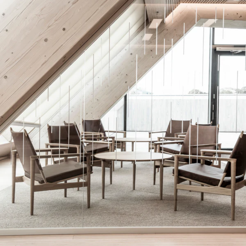 The Broadway Lounge Chair from Eikund of Norway in a business.