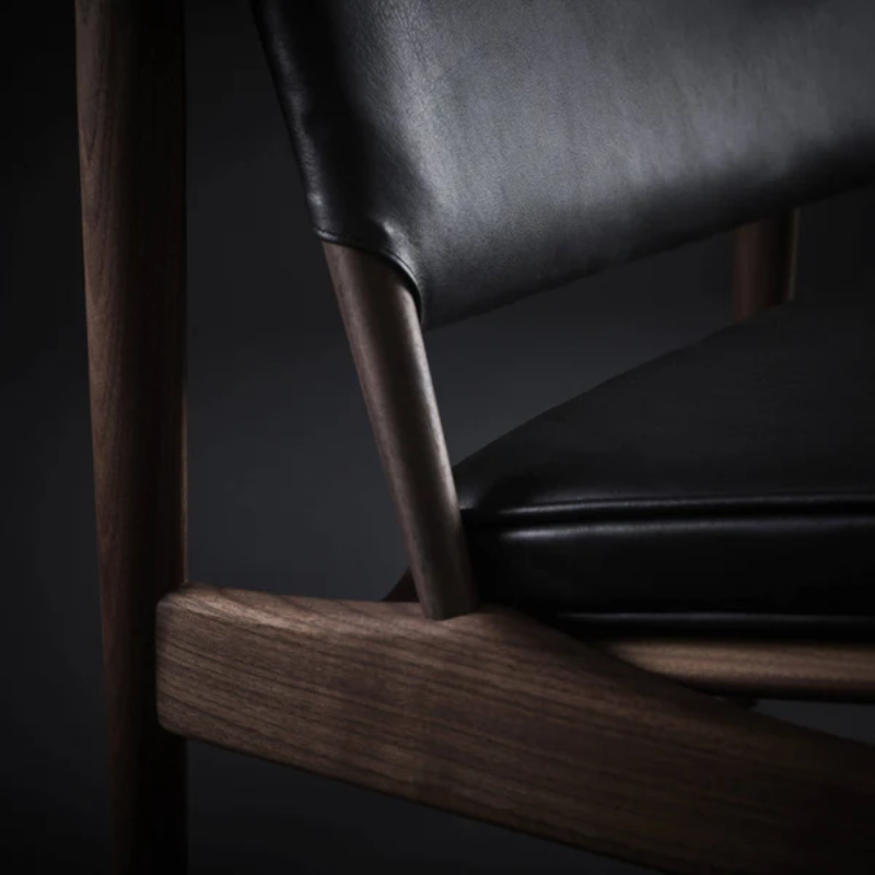 The Broadway Lounge Chair from Eikund of Norway in a close up shot.