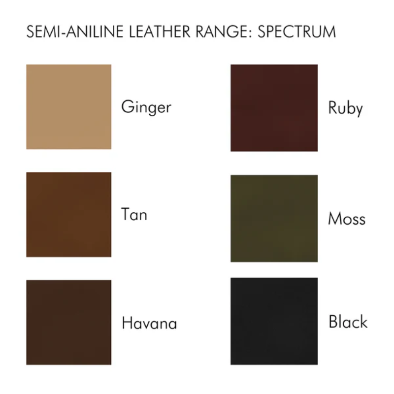 The aniline leather options for the Broadway Lounge Chair from Eikund of Norway.