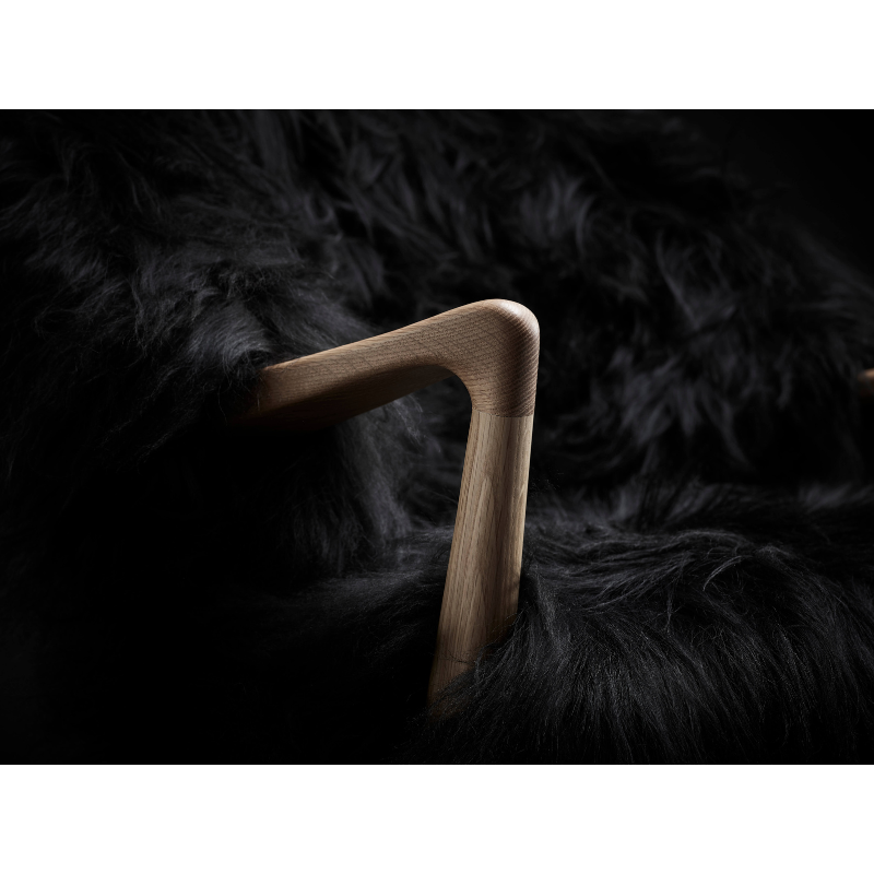 The Fluffy Lounge Chair from Eikund of Norway in a close up shot.