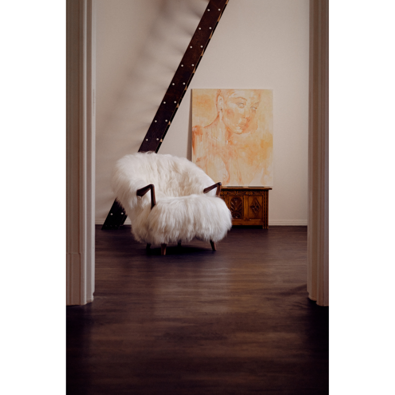 The Fluffy Lounge Chair from Eikund of Norway in a home.