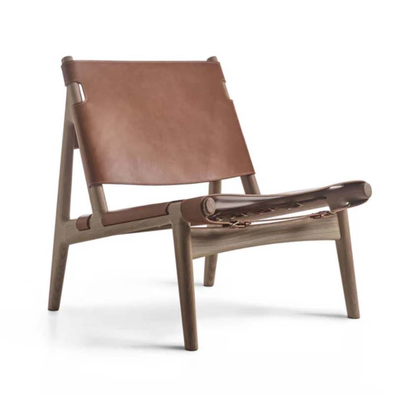 The Hunter Lounge Chair from Eikund of Norway in cognac leather.