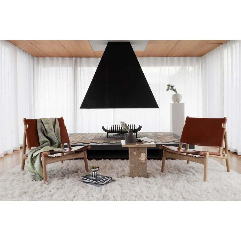 The Hunter Lounge Chair from Eikund of Norway in a family space.