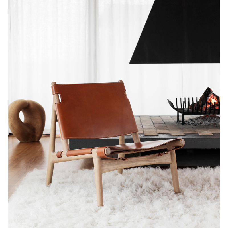 The Hunter Lounge Chair from Eikund of Norway in a lounge.