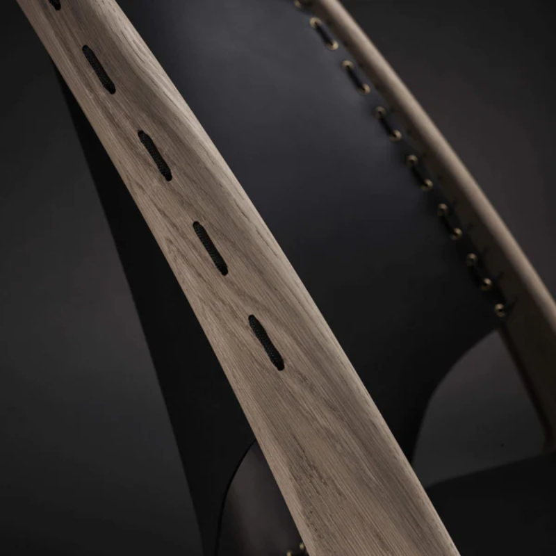 The Krysset Lounge Chair from Eikund of Norway in detail.