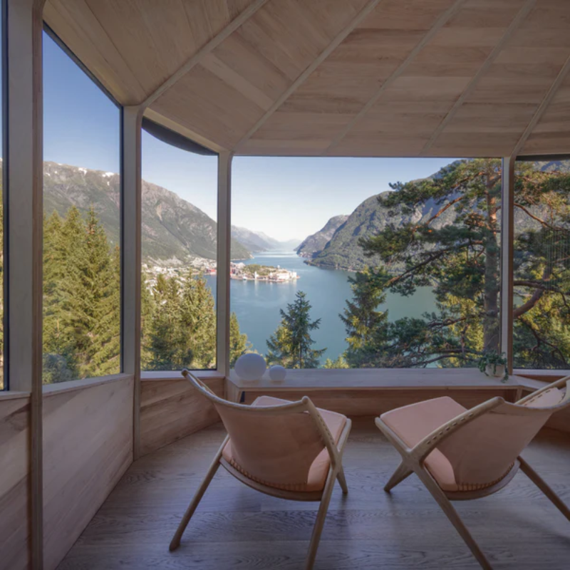 The Krysset Lounge Chair from Eikund of Norway in a home.