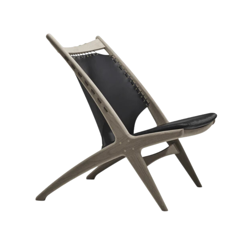 The Krysset Lounge Chair from Eikund of Norway highlighting the wood.