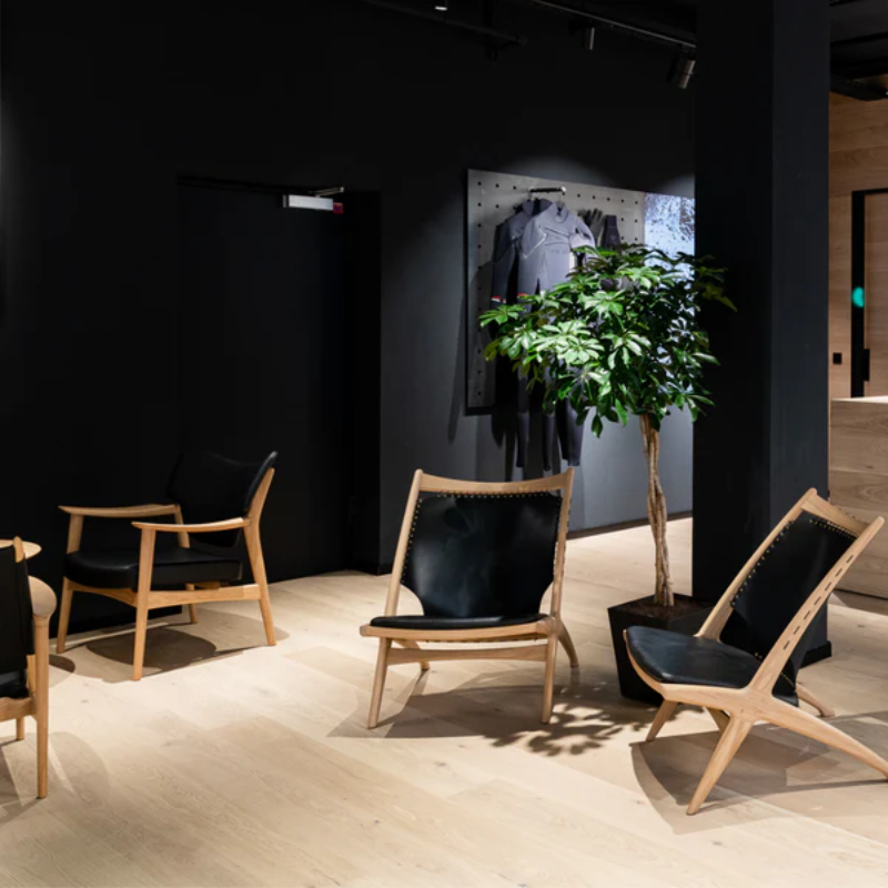 The Veng Lounge Chair from Eikund of Norway in a lounge.