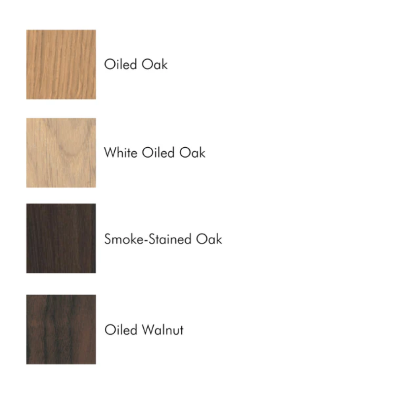 The wood options for the Veng Lounge Chair from Eikund of Norway.