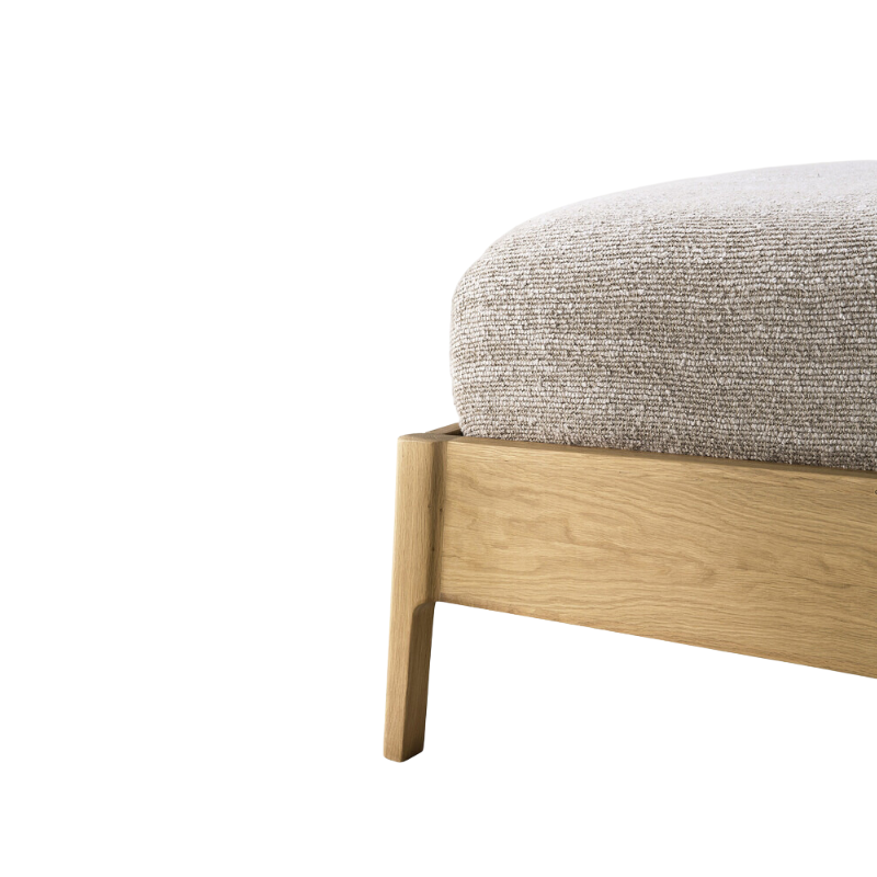 The name 'Air Bed' says it all: the idea was to add softness, roundness and overall lightness to the usual concept of a bed. Ethnicraft’s Air bed in solid oak manages to look sturdy yet light at the same time.
