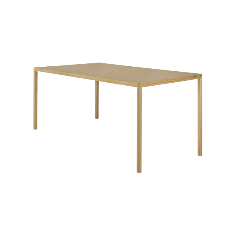 The Air Dining Table from Ethnicraft in the 55 inch size from a side angle.