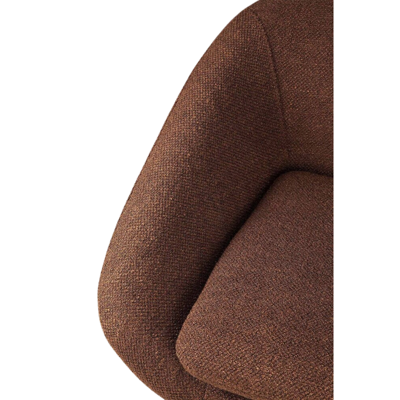 The Barrow Lounge Chair from Ethnicraft with the copper fabric choice.