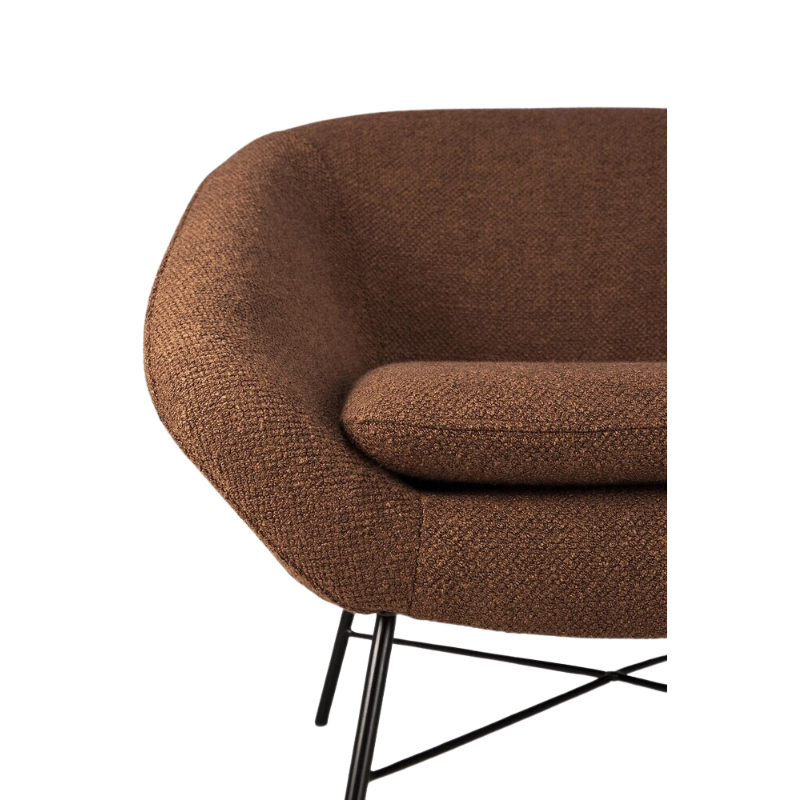 The Barrow Lounge Chair from Ethnicraft with the copper fabric choice.