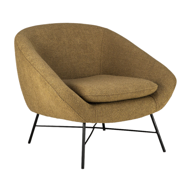 The Barrow Lounge Chair from Ethnicraft with the ginger fabric choice.