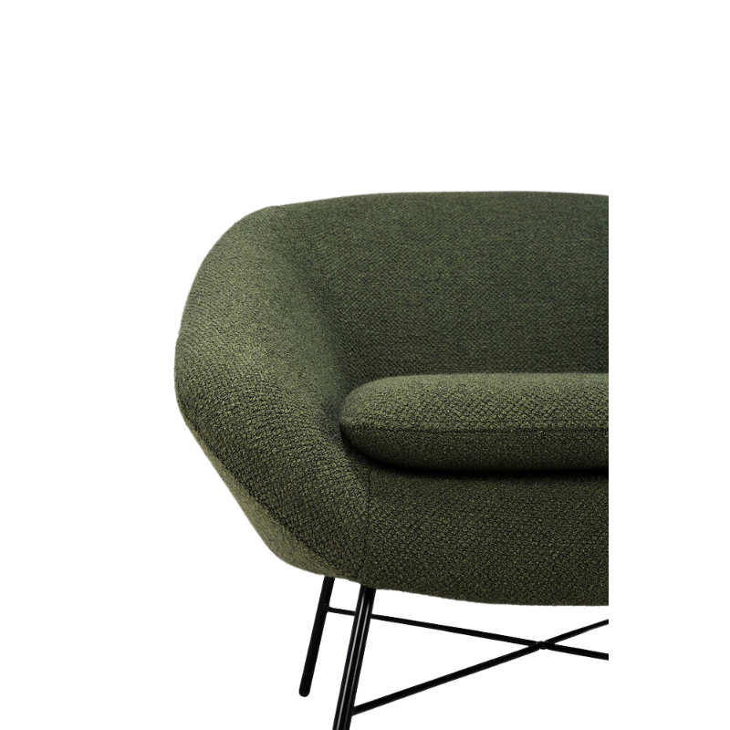 The Barrow Lounge Chair from Ethnicraft with the pine green fabric choice.