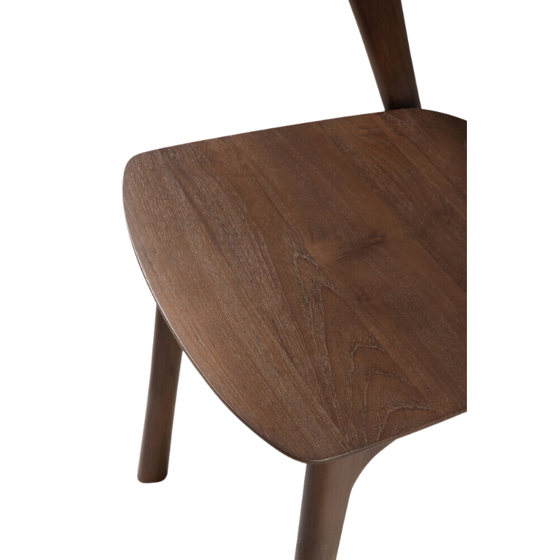 The Bok Dining Chair from Ethnicraft in brown teak.