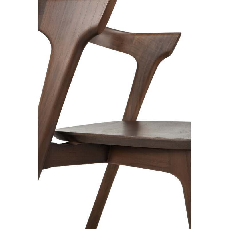 The Bok Dining Chair from Ethnicraft in brown teak.