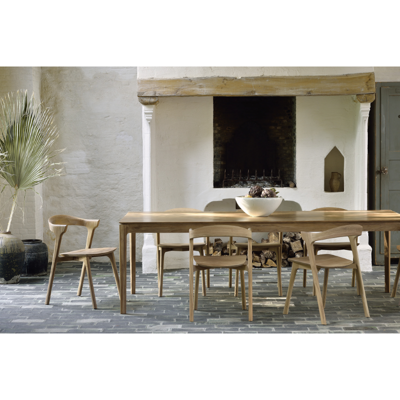 The Bok Dining Chair from Ethnicraft outdoors.