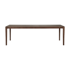 The Bok Dining Table from Ethnicraft in brown teak, 94.5 inch size.
