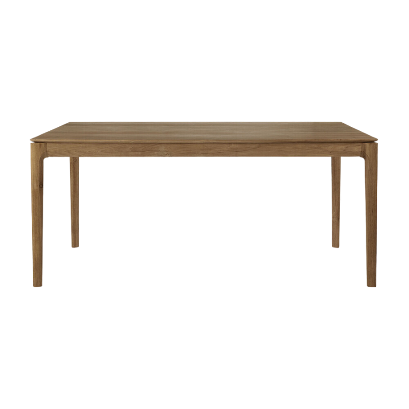 The Bok Dining Table from Ethnicraft in teak, 71 inch size.