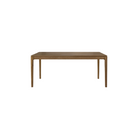 The Bok Extendable Dining Table from Ethnicraft in teak which extends from 71 to 110 inches.