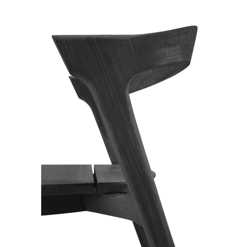 The Bok Outdoor Dining Chair from Ethnicraft in black teak.