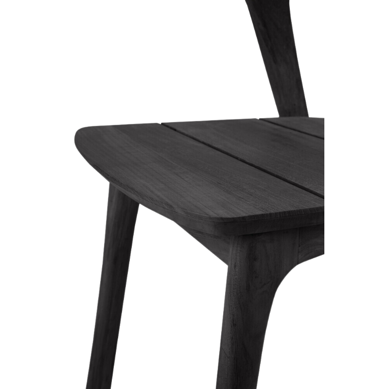 The Bok Outdoor Dining Chair from Ethnicraft in black teak.