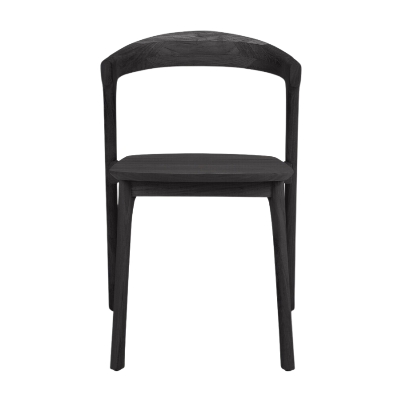 The Bok Outdoor Dining Chair from Ethnicraft in black teak.