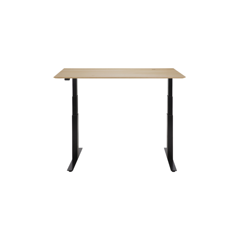 The Bok adjustable sit-stand desk was designed with the importance of health and good posture in mind at the office or in your home office. The motorized system in its legs allows the solid oak tabletop to be elevated to the height of your liking. That way, you can easily switch between sitting and standing throughout the workday.