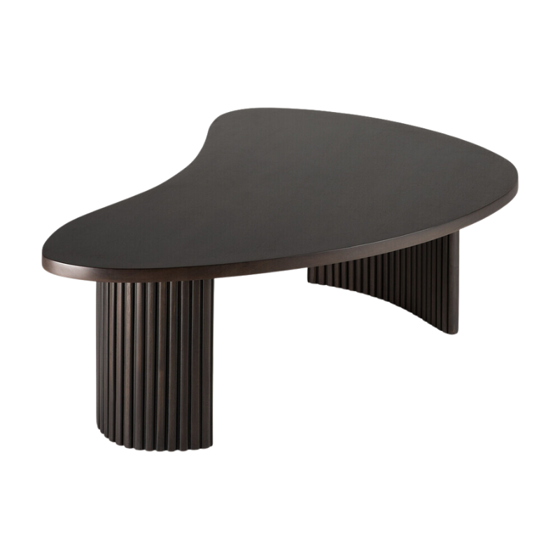 The small Boomerang Coffee Table from Ethnicraft, made from 100% mahogany.