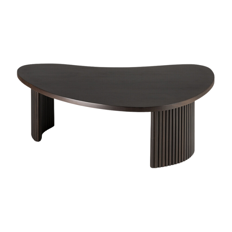 The small Boomerang Coffee Table from Ethnicraft, made from 100% mahogany.