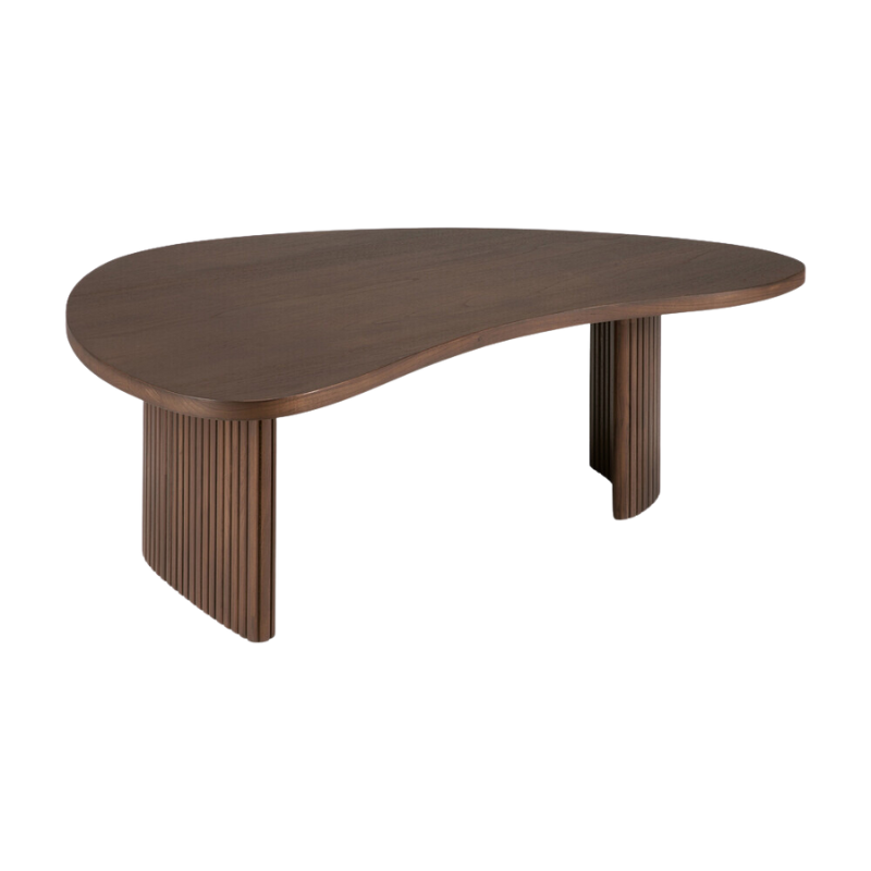 The small Boomerang Coffee Table from Ethnicraft in teak.