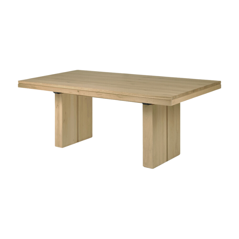 The Double Extendable Dining Table from Ethnicraft made from solid oak.