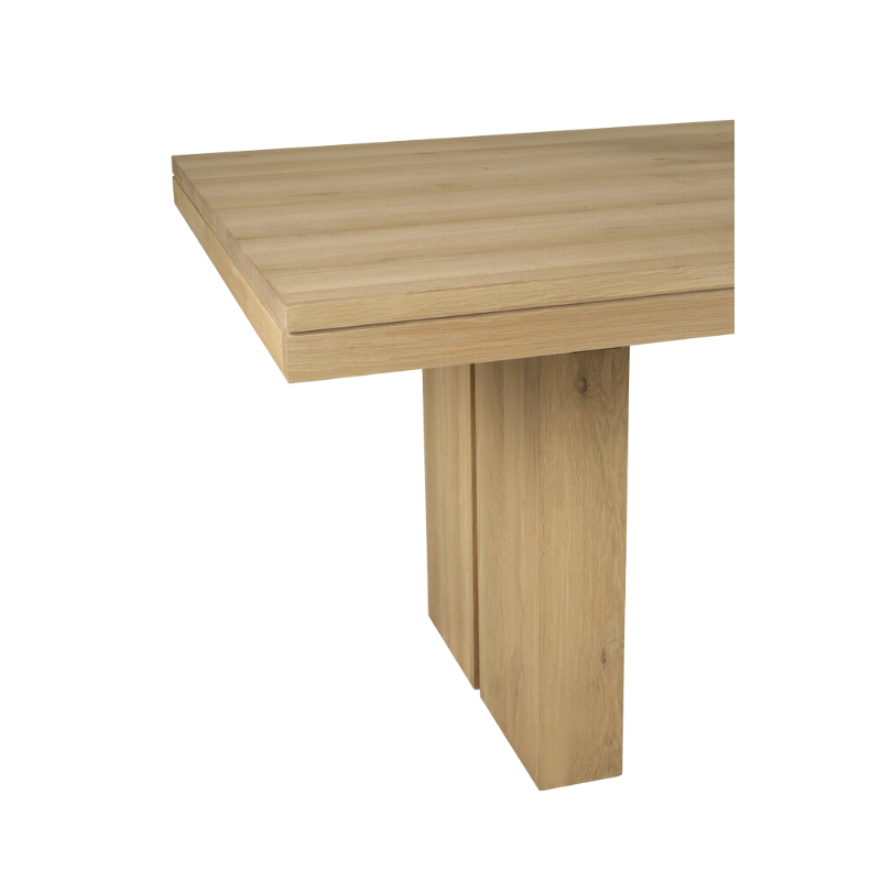 The Double Extendable Dining Table from Ethnicraft made from solid oak.
