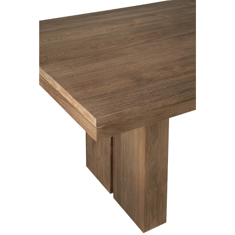 The Double Extendable Dining Table from Ethnicraft made from solid teak.