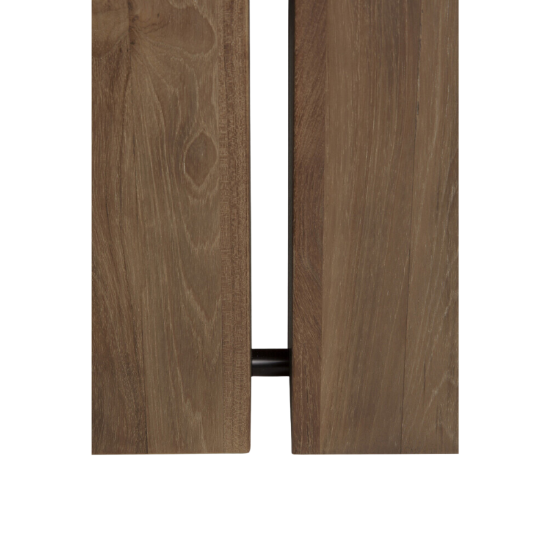 The Double Extendable Dining Table from Ethnicraft made from solid teak.