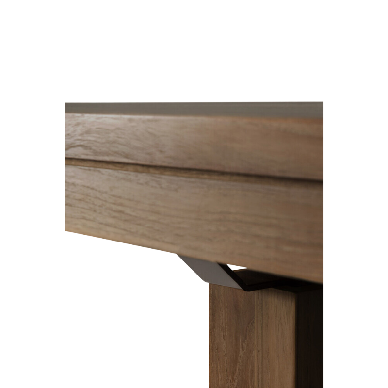 The Double Extendable Dining Table from Ethnicraft made from solid teak.