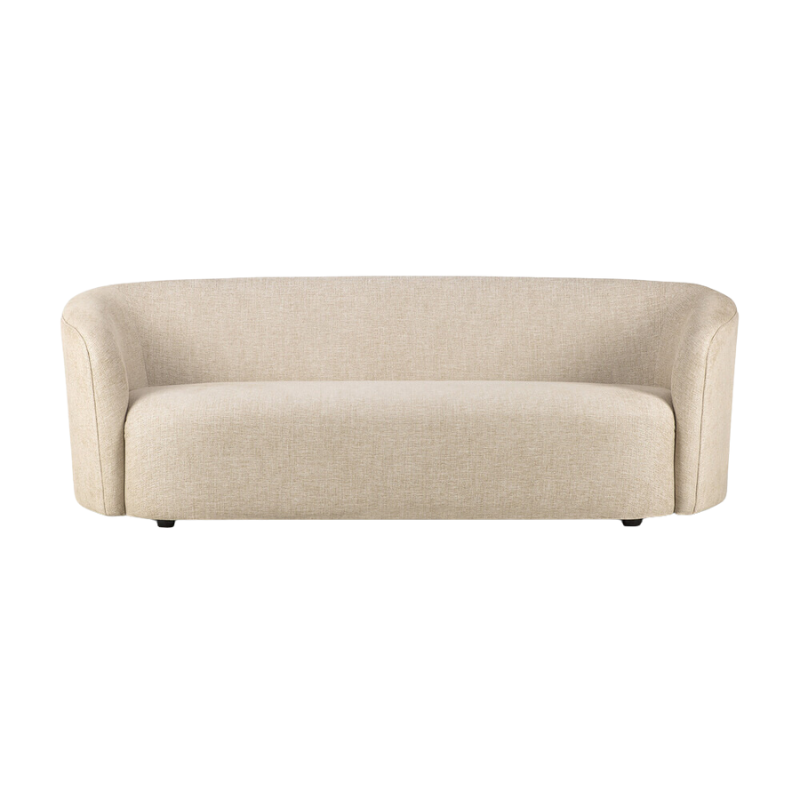 The Ellipse Sofa from Ethnicraft with the oatmeal fabric option.