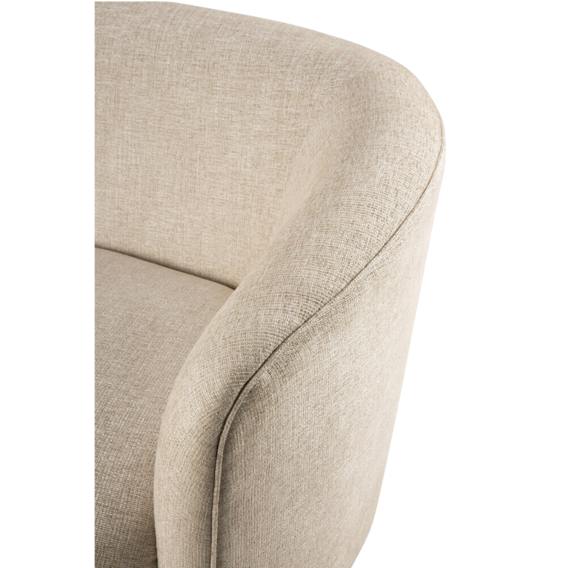 The Ellipse Sofa from Ethnicraft with the oatmeal fabric option.