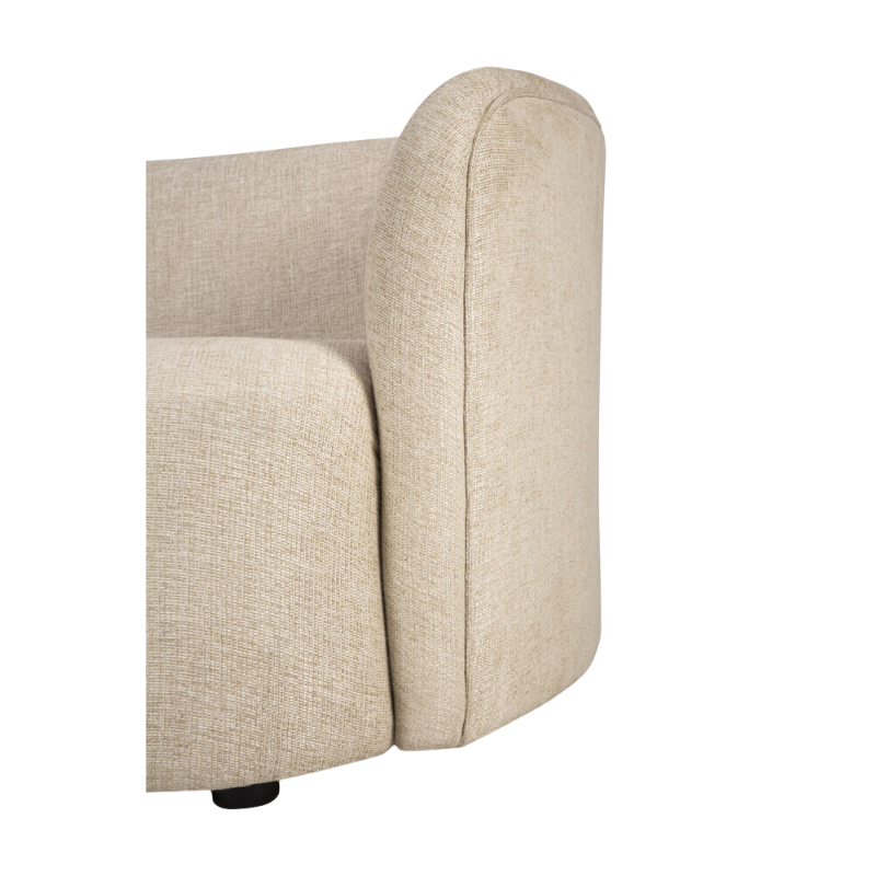 The Ellipse Sofa from Ethnicraft with the oatmeal fabric option.