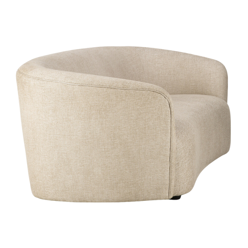 The Ellipse Sofa from Ethnicraft with the oatmeal fabric option.