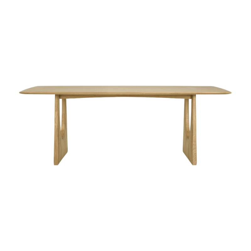 The 87 inch Geometric Dining Table from Ethnicraft in solid oak.