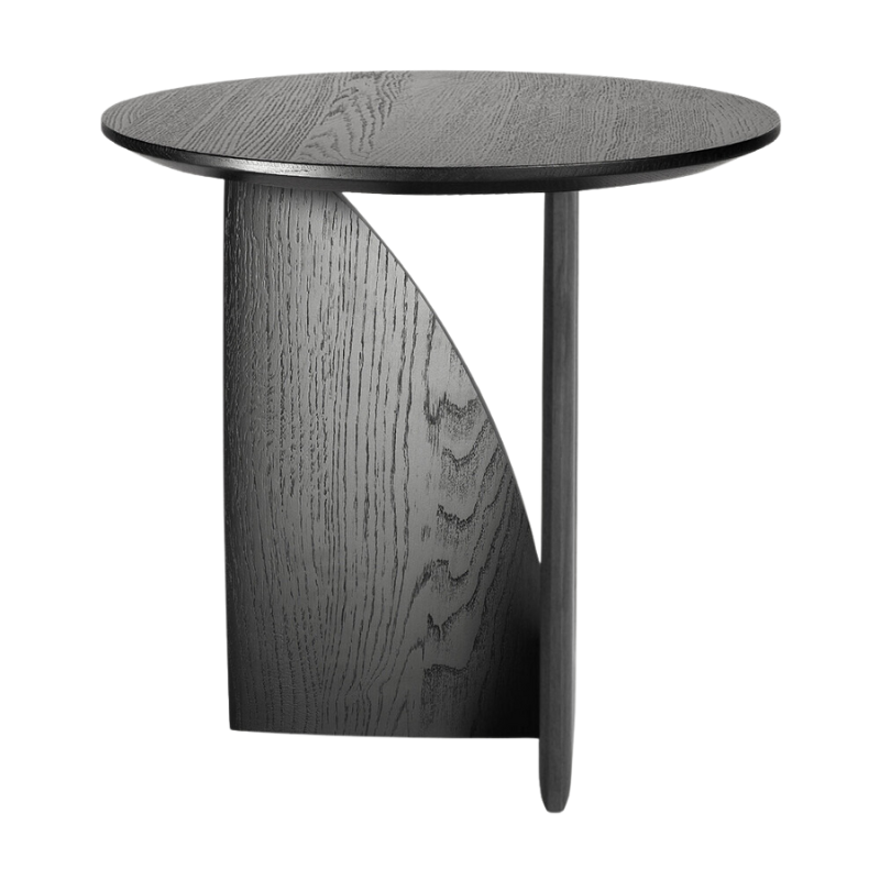 The Geometric Side Table from Ethnicraft made using solid oak tainted black.