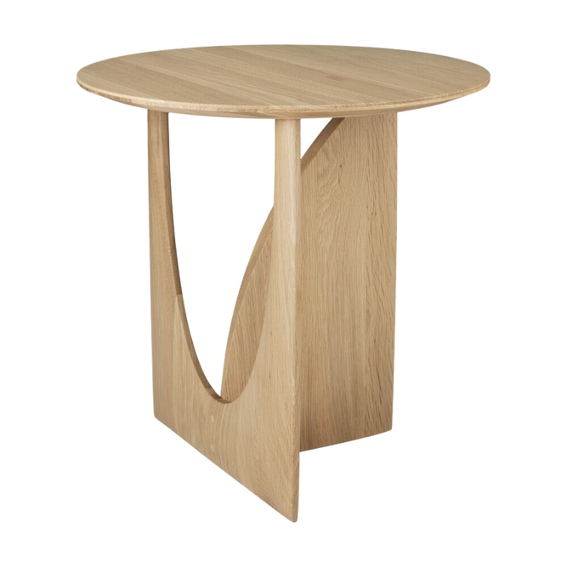 The Geometric Side Table from Ethnicraft made using solid oak.