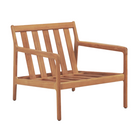 The Jack Outdoor Lounge Chair from Ethnicraft made from solid teak, frame only.
